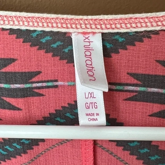 XHILARATION VTG Fringe Southwestern Aztec Kimono Cardigan L/XL Festival Boho - Picture 5 of 9